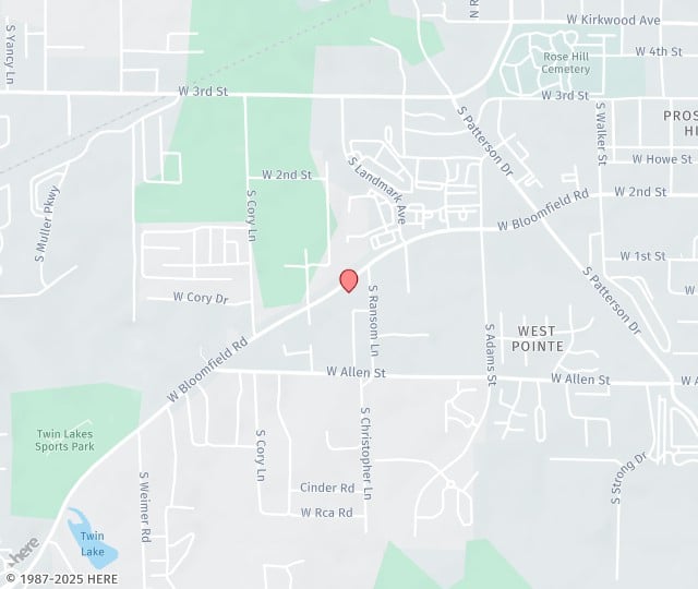 Location Map: 4712 East State Road 46 Bloomington, Indiana 47401